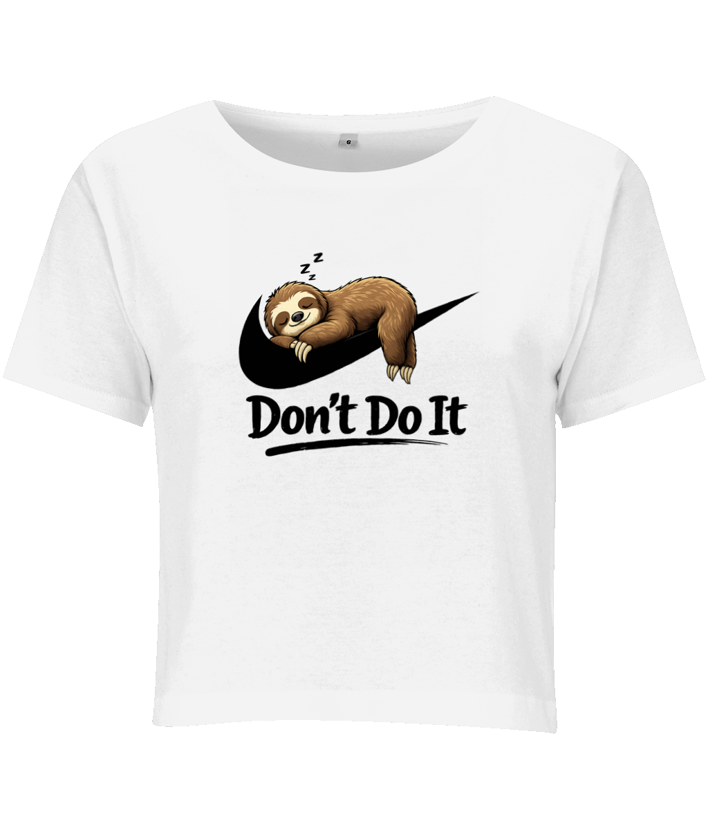 Women’s Cropped Tee Don't Do It Sloth - Image 2