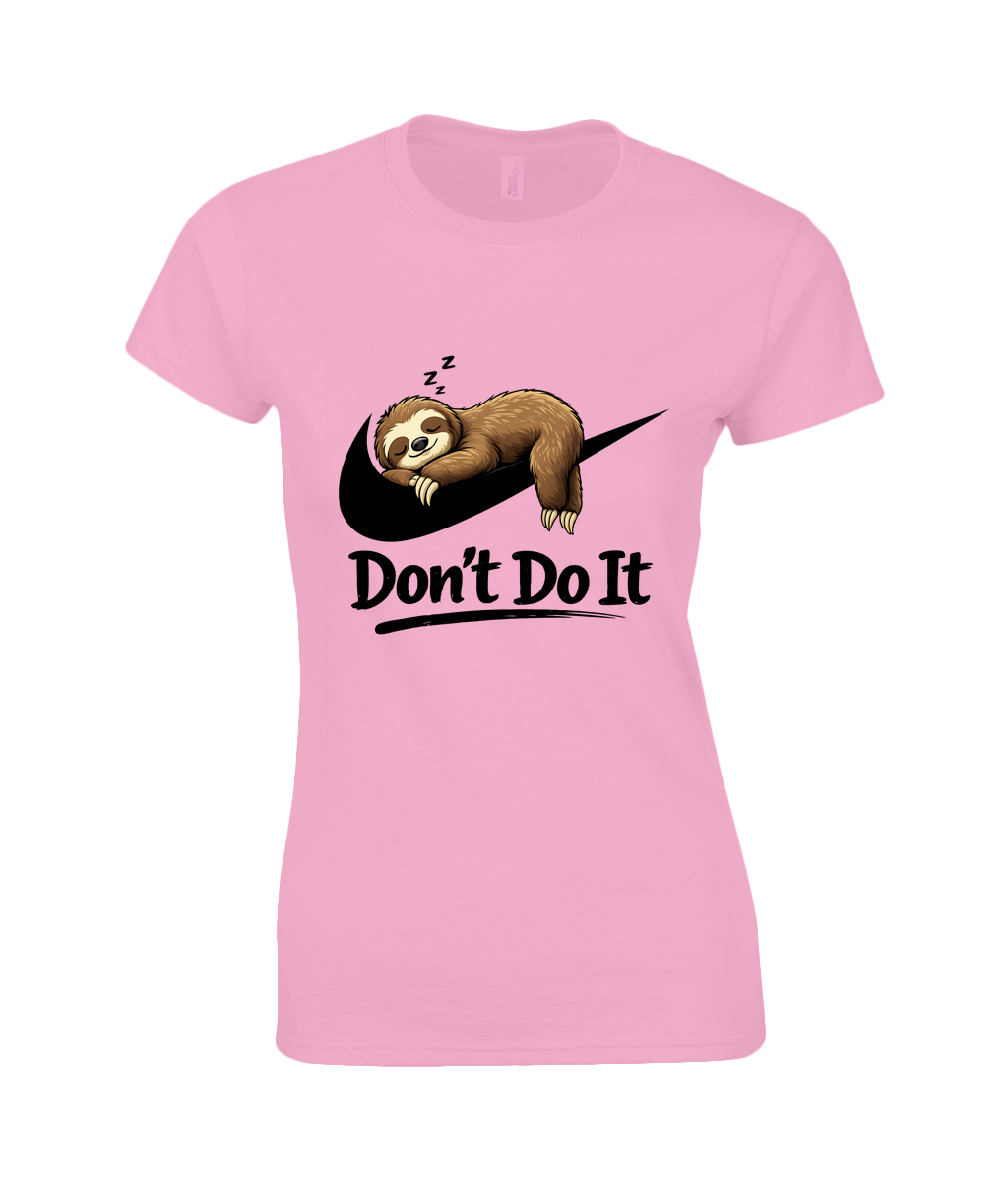 Ladies Premium Cotton T‑Shirt Don't Do It Sloth - Image 5